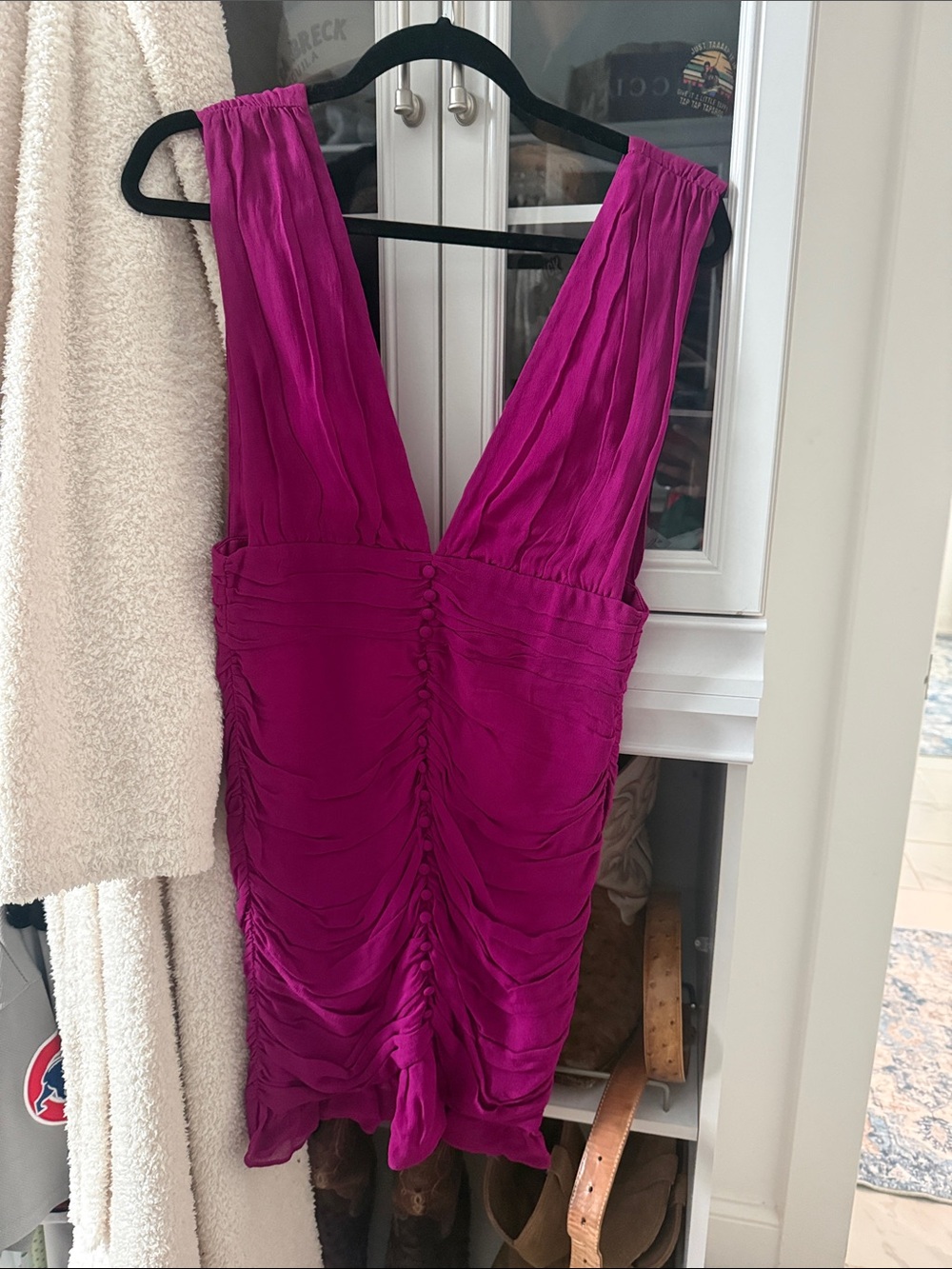 Forever 21 Fuchsia Satin Dress